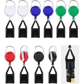 10 Pieces Retractable Lighter Clip Lighter Holder Keychain with Clip Classic Lighter Cover, Single Clip for Convenience (5 Colors)