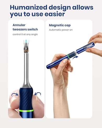 مجموعة إزالة شمع الأذن، منظف شمع الأذن، أداة إزالة شمع الأذن Bebird Note 5، ملاقط الأذن مع الكاميرا، كاميرا منظار الأذن 10 ميجابكسل، 6 ملاعق أذن، طقم تنظيف الأذن لتنظيف الأذن in Kuwait