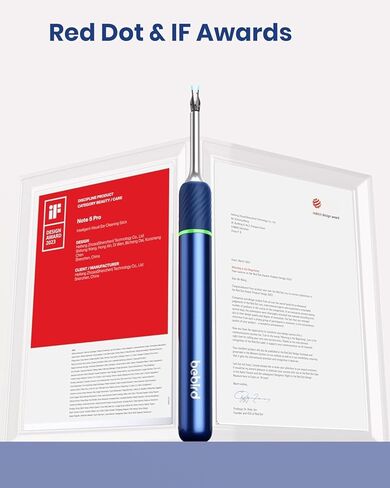 مجموعة إزالة شمع الأذن، منظف شمع الأذن، أداة إزالة شمع الأذن Bebird Note 5، ملاقط الأذن مع الكاميرا، كاميرا منظار الأذن 10 ميجابكسل، 6 ملاعق أذن، طقم تنظيف الأذن لتنظيف الأذن in Kuwait