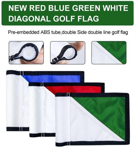 Golf Flagstick 3ft, Golf Flag Hole Cup Set Double Sided Putting Green Flags for Backyard Putting Green Driving Range Practice Two-Section Design Portable 3-Pack in Kuwait