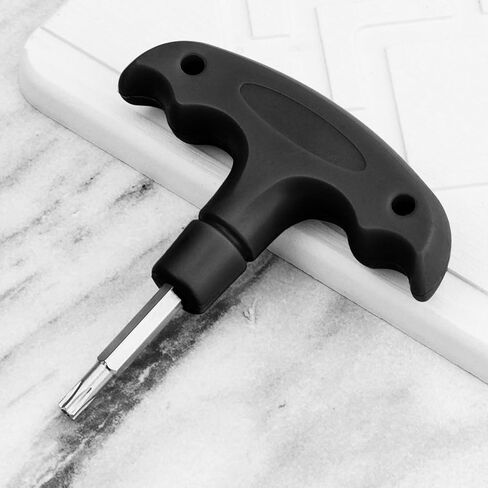 Golf Torque Wrench, Adjustable Golf Tool with Plastic Handle Metal Golf Driver Tool Golf Driver Spike Wrench Portable Golf Club Adjustment Head Tool for Golf Club Driver Equipment (Black) in Saudi Arabia