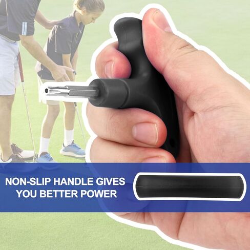 Golf Torque Wrench, Adjustable Golf Tool with Plastic Handle Metal Golf Driver Tool Golf Driver Spike Wrench Portable Golf Club Adjustment Head Tool for Golf Club Driver Equipment (Black) in Saudi Arabia