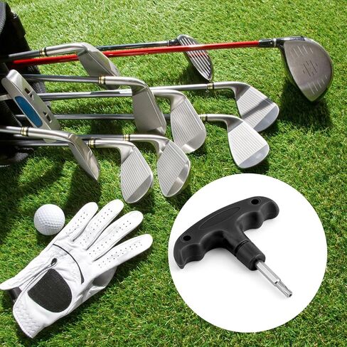 Golf Torque Wrench, Adjustable Golf Tool with Plastic Handle Metal Golf Driver Tool Golf Driver Spike Wrench Portable Golf Club Adjustment Head Tool for Golf Club Driver Equipment (Black) in Saudi Arabia