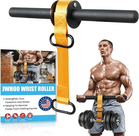 Wrist Roller Forearm Blaster Strengthener - Durable Wrist Roller Forearm Exerciser, Anti-Slip Handles, 165lb Weight Capacity Forearm Roller with Quick Locking, for Hand, Wrist & Forearm Training in Kuwait