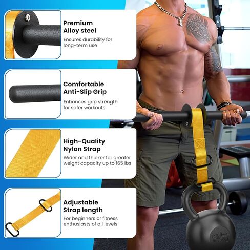Wrist Roller Forearm Blaster Strengthener - Durable Wrist Roller Forearm Exerciser, Anti-Slip Handles, 165lb Weight Capacity Forearm Roller with Quick Locking, for Hand, Wrist & Forearm Training in Kuwait
