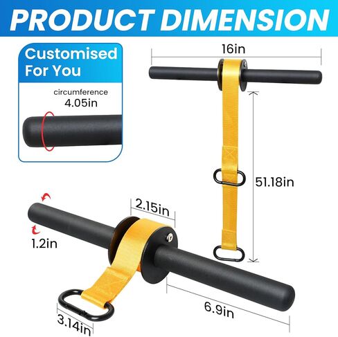 Wrist Roller Forearm Blaster Strengthener - Durable Wrist Roller Forearm Exerciser, Anti-Slip Handles, 165lb Weight Capacity Forearm Roller with Quick Locking, for Hand, Wrist & Forearm Training in Kuwait