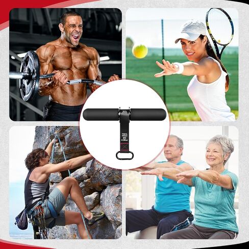 FitBeast Forearm Strengthener & Forearm Exerciser, Wrist Roller with Thicker Handle, Forearm Strength Trainer with Adjustable Strap - Ideal for Grip Strength, Muscle Building, Rehabilitation in Kuwait