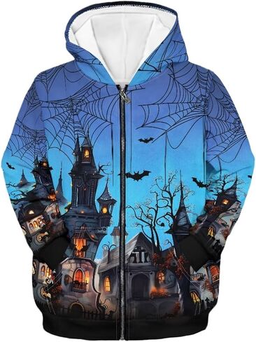Printpub Cute Animal Graphic Hoodie for Boys Zip up Hoodie Y2k Sweatshirt Fashion Hoodie for School in Saudi Arabia