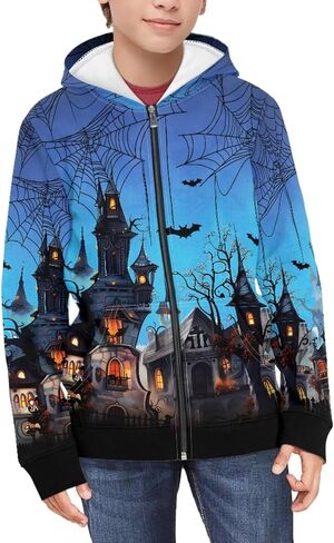Printpub Cute Animal Graphic Hoodie for Boys Zip up Hoodie Y2k Sweatshirt Fashion Hoodie for School in Saudi Arabia