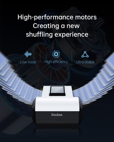 Card Shuffler Automatic 1-2 Deck Electric Shuffling Machine Portable with 2000mAh Rechargeable Battery Low Noise for Cards Game, UNO, Poker, Phase 10, Skip-Bo, Texas Hold'em, Blackjack in Saudi Arabia