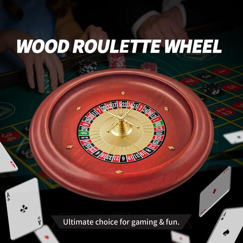 Russian Wooden Roulette Game,11Inch Roulette Wheel Set, Casino Gaming Table, Roulette Game in Saudi Arabia
