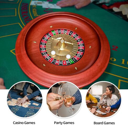 Russian Wooden Roulette Game,11Inch Roulette Wheel Set, Casino Gaming Table, Roulette Game in Saudi Arabia