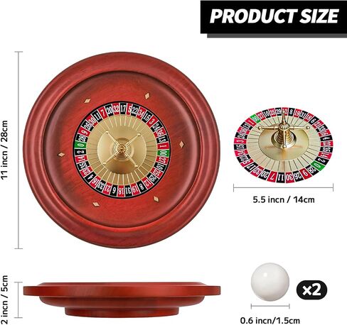 Russian Wooden Roulette Game,11Inch Roulette Wheel Set, Casino Gaming Table, Roulette Game in Saudi Arabia
