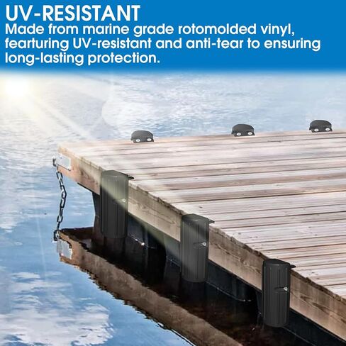 Dock Bumpers,Boat Dock Bumpers for Edging,Marine Dock Fender Dock Bumpers for Straight-Edge or Side, Versatile Protection, Durable Construction, Includes Mounting Hardware in Saudi Arabia