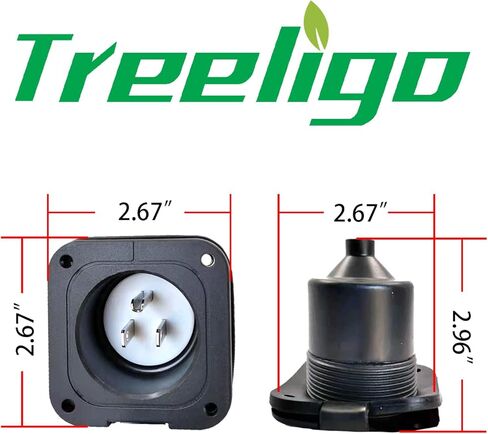 15 أمبير مدخل ذو حواف 125 فولت RV Shore مقبس الطاقة مدخل وعاء ذكر، NEMA 5-15 2 قطب 3 أسلاك منفذ تيار متردد، للقوارب البحرية RV قارب مقطورة سقيفة الملحقات in Kuwait