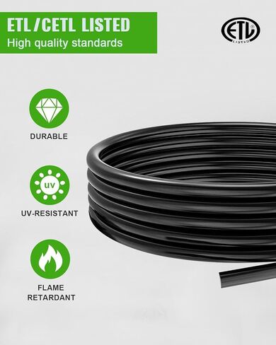 SCITOO RV Extension Cord 50 Amp 50 FT Black, Heavy Duty 6AWG3C 8AWG1C with Grip Handle NEMA 14-50P Male Plug and NEMA 14-50R Female Receptacle for RV Trailer Campers Caravan, ETL/CETL Listed in Saudi Arabia