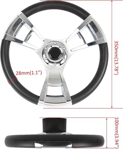 13.8"Marine Boat Steering Wheel with 3/4" Axle Marine Steering Wheel Adapter for Most Marine Boats,Vessels,Yachts,Seastar and Verad, etc in Kuwait