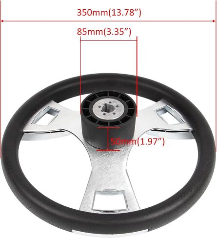 13.8"Marine Boat Steering Wheel with 3/4" Axle Marine Steering Wheel Adapter for Most Marine Boats,Vessels,Yachts,Seastar and Verad, etc in Kuwait