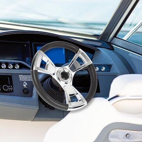 13.8"Marine Boat Steering Wheel with 3/4" Axle Marine Steering Wheel Adapter for Most Marine Boats,Vessels,Yachts,Seastar and Verad, etc in Kuwait
