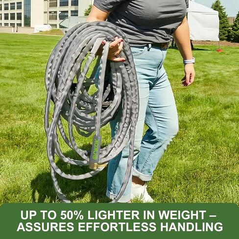 2024 Upgraded Non-Expanding Garden Hose 50ft,Flexible Ultra-Light Water Hose, Burst-Resistant, Lead-Free, Anti-Kink, High-Pressure, Ideal for All-Season Use in Saudi Arabia