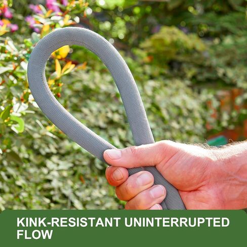 2024 Upgraded Non-Expanding Garden Hose 50ft,Flexible Ultra-Light Water Hose, Burst-Resistant, Lead-Free, Anti-Kink, High-Pressure, Ideal for All-Season Use in Saudi Arabia