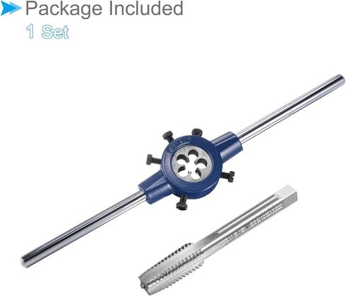 Tap and Die Stock Handle Set, 9/16-12 UNC Die & Fit 26mm-38mm OD / M12-M16 Die, High Speed Steel Thread Tapping and Wrench Tool Kit - (Applications: for Threading Repairing) in Kuwait
