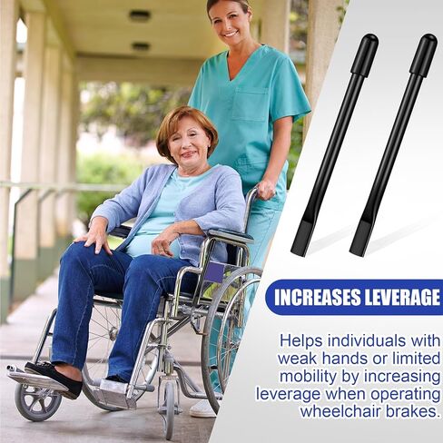 Gisafai 1 Pair of Wheelchair Brake Handle Extensions Medical Wheelchair Transport Chair Brake Handle Extension Wheelchair Brake Extenders for Wheelchair Accessories Parts (Black,6.2 Inch) in Kuwait