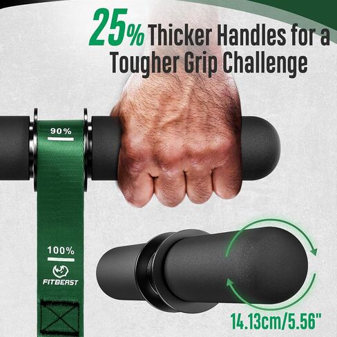 FitBeast Forearm Strengthener & Forearm Exerciser, Wrist Roller with Thicker Handle, Forearm Strength Trainer with Adjustable Strap - Ideal for Grip Strength, Muscle Building, Rehabilitation in Kuwait