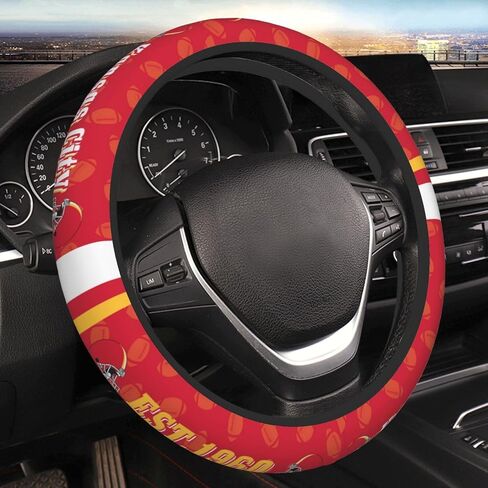 Football Elastic Steering Wheel Cover, Non-Slip Breathable Car Accessories Steering Wheel Covers, Fits 15 Inch for Most SUV, ATV or Truck in Saudi Arabia