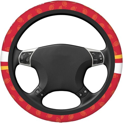 Football Elastic Steering Wheel Cover, Non-Slip Breathable Car Accessories Steering Wheel Covers, Fits 15 Inch for Most SUV, ATV or Truck in Saudi Arabia