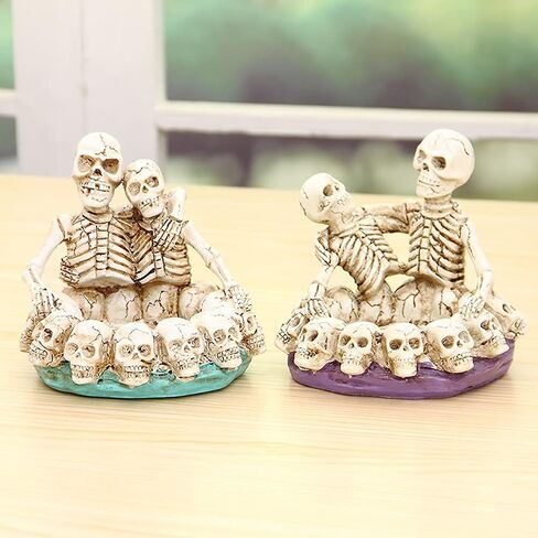 Creative Skull Ashtray Resin Skeleton Ashtray Funny Skull Lovers Figurine Smoking Ashtray Sexy Ghost Lover Cigarette Ashtray Halloween Skull Cigar Ashtray Smoking Room Decor Gifts for Smokers in Saudi Arabia