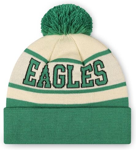 FOCO NFL Retro Team Logo Heritage Stripe Pom Beanie Hat in Saudi Arabia