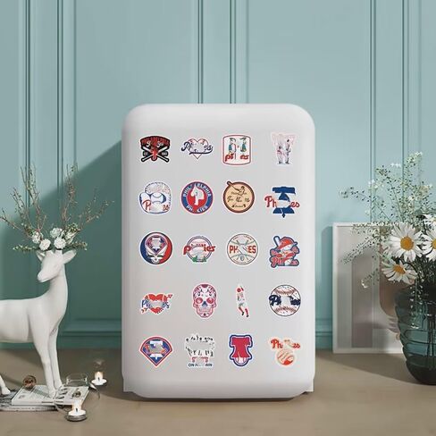 50 PCS Philadelphia City Philliezzz Stickers Baseball Colorful Aesthetic Decals Vinyl Sticker Waterproof for Water Bottle Computer Laptop Luggage Phone Car Skateboard Bumper 2-3 inches in Saudi Arabia
