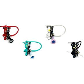 Premium Robot Bear Golf Tees Hanger 4 Pcs Silicone & 3-1/4" Adjustable Height Tee, Tee Loss Prevention, Excellent Golf Accessory Gift, Golf Tees Holder, Durability and Stability Gift