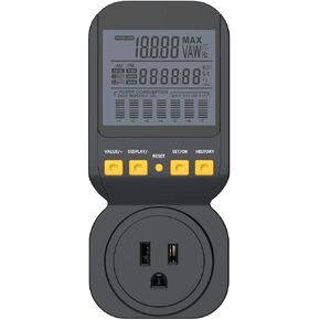 Electricity Usage Monitor by Spartan Power Energy Watt Meter with 15A Outlet, 1800 Watt Maximum SP-PM120