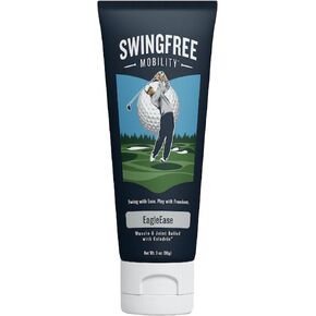 EagleEase Muscle & Joint Relief Cream for Golfers – Fast-Acting All-Natural Cream with Turmeric, Ginger, Celadrin | Cooling Recovery for Soreness & Stiffness | 3 oz (Single Tube)