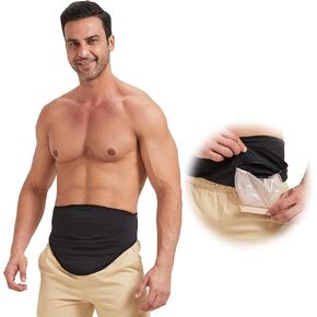 Colostomy Bag Covers for Men and Women, Ostomy Belt, Ostomy Bag Covers for Sports and Daily Life, Black Colostomy Belt, Stealth Belt for Ostomy Bag, Colostomy Bags, Ileostomy Bags, Ostomy Supplies(L)