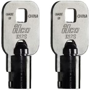 Pair of Replacement Keys for Sentry Safe Lock Boxes Using Tubular Barrel Keys with Code Series from 2001-2100 Cut to Your Code (2096)