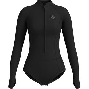 Seaskin Womens Wetsuit 2mm One Piece Long Sleeves Shorty Wetsuit