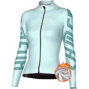 Cycling Jersey Women Long Sleeve, Breathable Bike Jersey with Pockets, Bike Shirts for Road Biking Riding