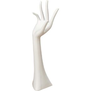 Organizer Hand, Jewelry and Eye Glasses Holder, Ring Stand, Necklace Display, Dresser Top or Vanity Piece, Black, Sculptural, Form, Artisan Cast Poly Resin, Approximately 14 Inches Tall