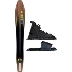 Connelly Big Daddy Waterski, Swerve Lace-Adjustable Front Binding with Rear Toe Plate, (one Size fits Most)