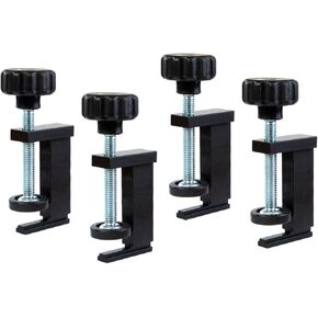 POWERTEC 71438-P2V T-Track Clamp Vice | Hold Down Clamps for T-Tracks Accepting 1/4 Inch hex head Bolts, 4 PK