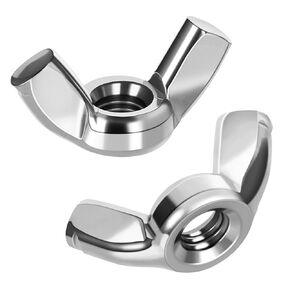 M8 Wing Nuts, Stainless Steel 18-8 (304), Parts Hurrican Screws Hand Twist Tighten Ear Butterfly Nut, 25 PCS