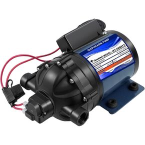 12V RV Water Pump, 7GPM 60 PSI Water Diaphragm Pump with 1/2" FNPT, HY-70601T, Washdown Pump, with Filter and Adapter, Replacement EF7000-BOX Pump, for Agricultural irrigation, RV, Marine Deck, Yacht
