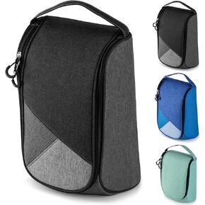 SAPLIZE Soft Padded Golf Shoe Bag, Sport Shoe Carrier Bag with Ventilation Holes, Breathable Shoe Storage Organizer Bag, Black