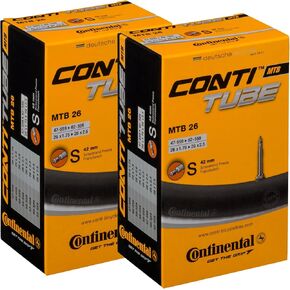 Continental MTB 26x1.75-2.5" / 47-559 -> 62-559 Inner Tubes - 42mm Presta Valve (Pack of 2 Tubes)
