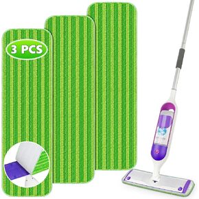 Reusable Mop Pads for Swiffer PowerMop - Microfiber Mop Pads Refills Mop Heads Replacement for Swiffer Mop Spray Mop Floor Mop, Washable Reusable Floor Mopping Refills, 18 Pack in Saudi Arabia