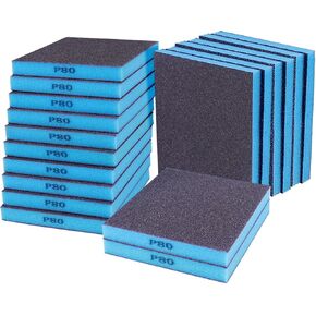 18pcs Sanding Sponge Kit 60, 80, 120, 180, 220, 320, Soft Sanding Blocks Washable and Reusable, Double-Sided Sponge Sanding Blocks Wet Dry Sandpaper Pad for Wood Metal FurniturePaint in Kuwait