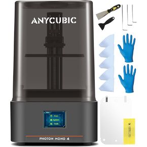 ANYCUBIC 10K Resin 3D Printer, Photon Mono 4 LCD 3D Printer with 7-inch Mono Screen, Upgraded LighTurbo Matrix and Printing Platform, Printing Size of 6.04''x3.42''x6.49''